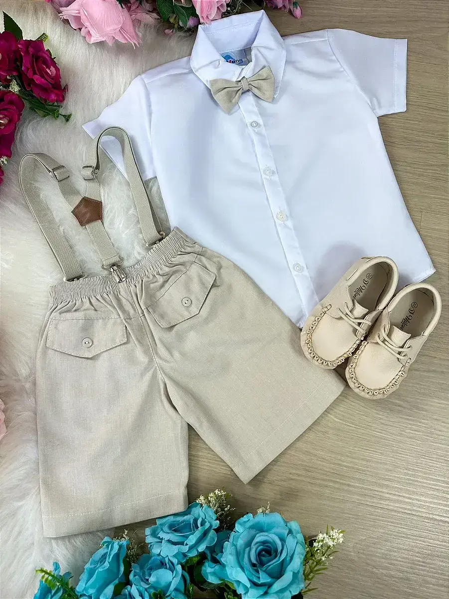 Conjunto social suspensorio marcos marrom shorts, foto 3