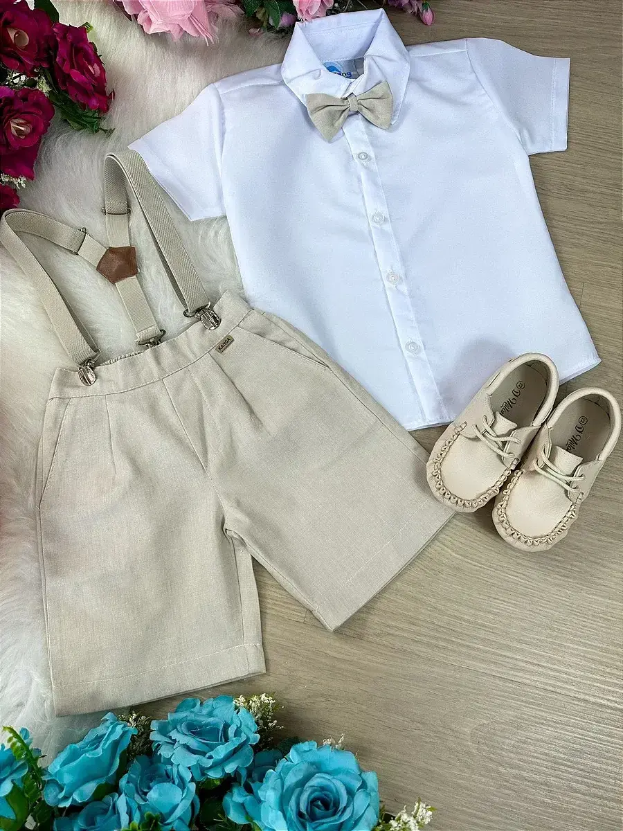 Conjunto social suspensorio marcos marrom shorts, foto 4