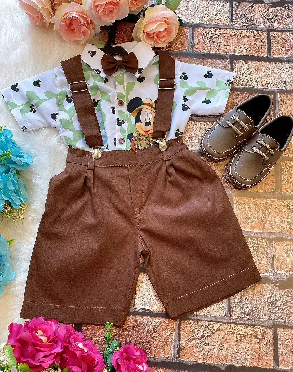 Conjunto festa mickey safari verde, foto 2