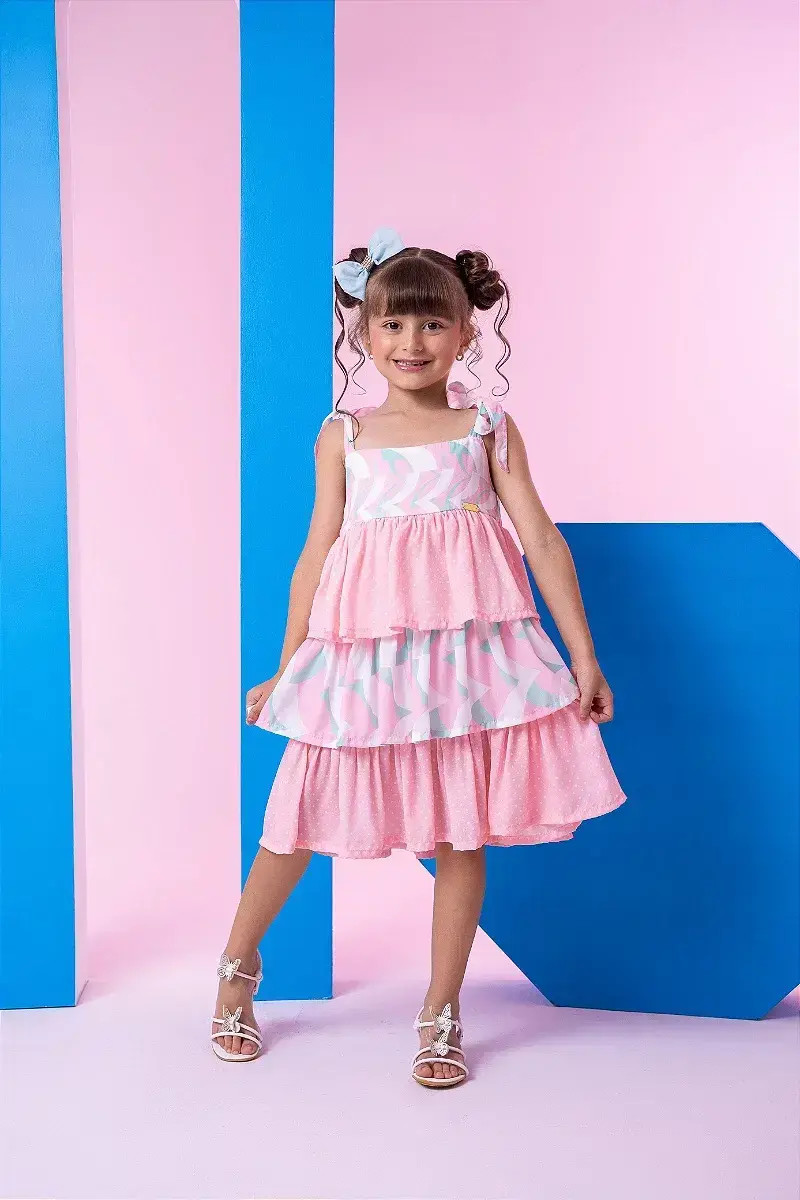 Vestido eloa rosa