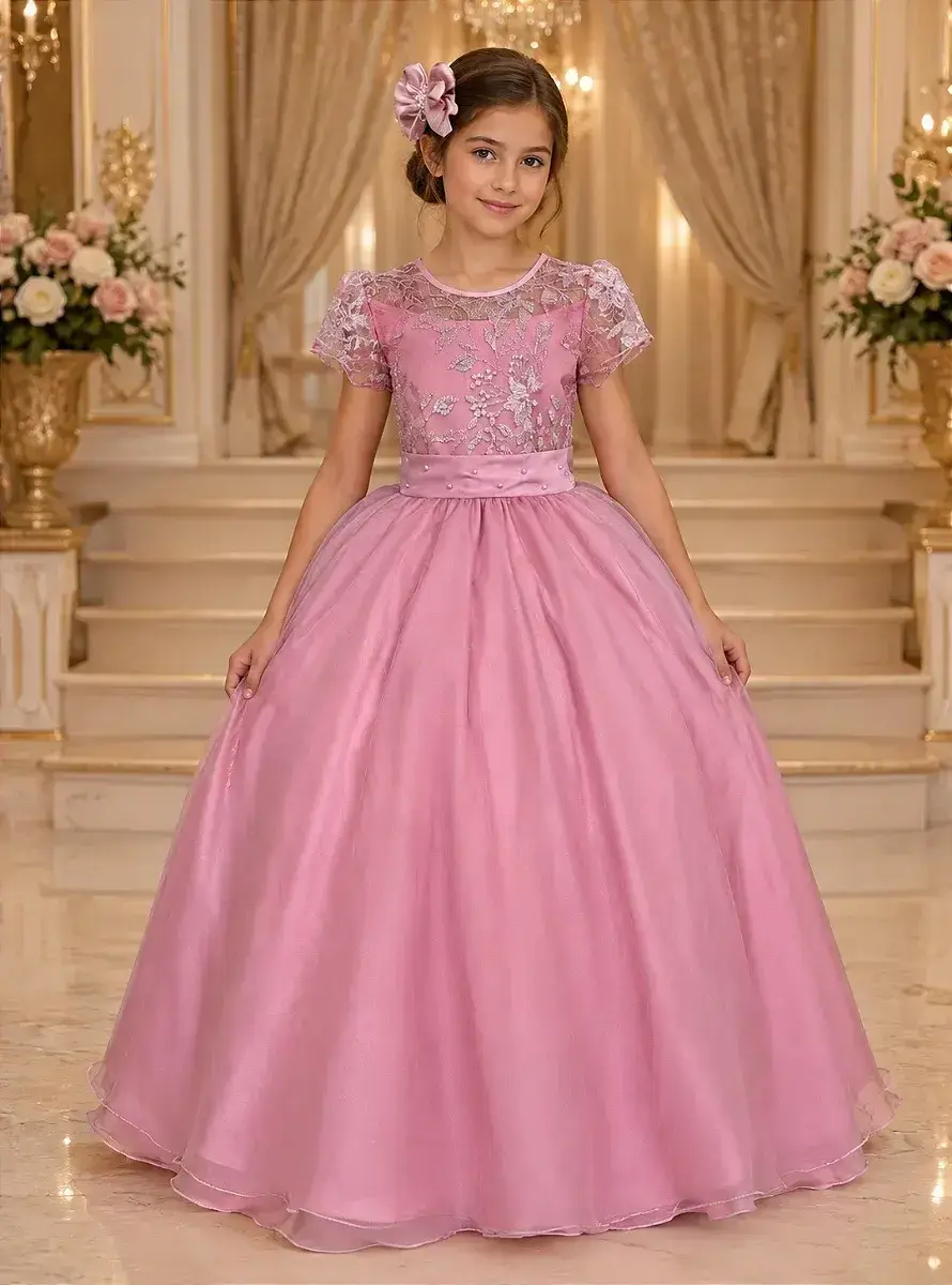 Vestido mariza longo rose