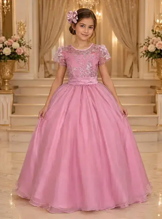 Vestido mariza longo rose