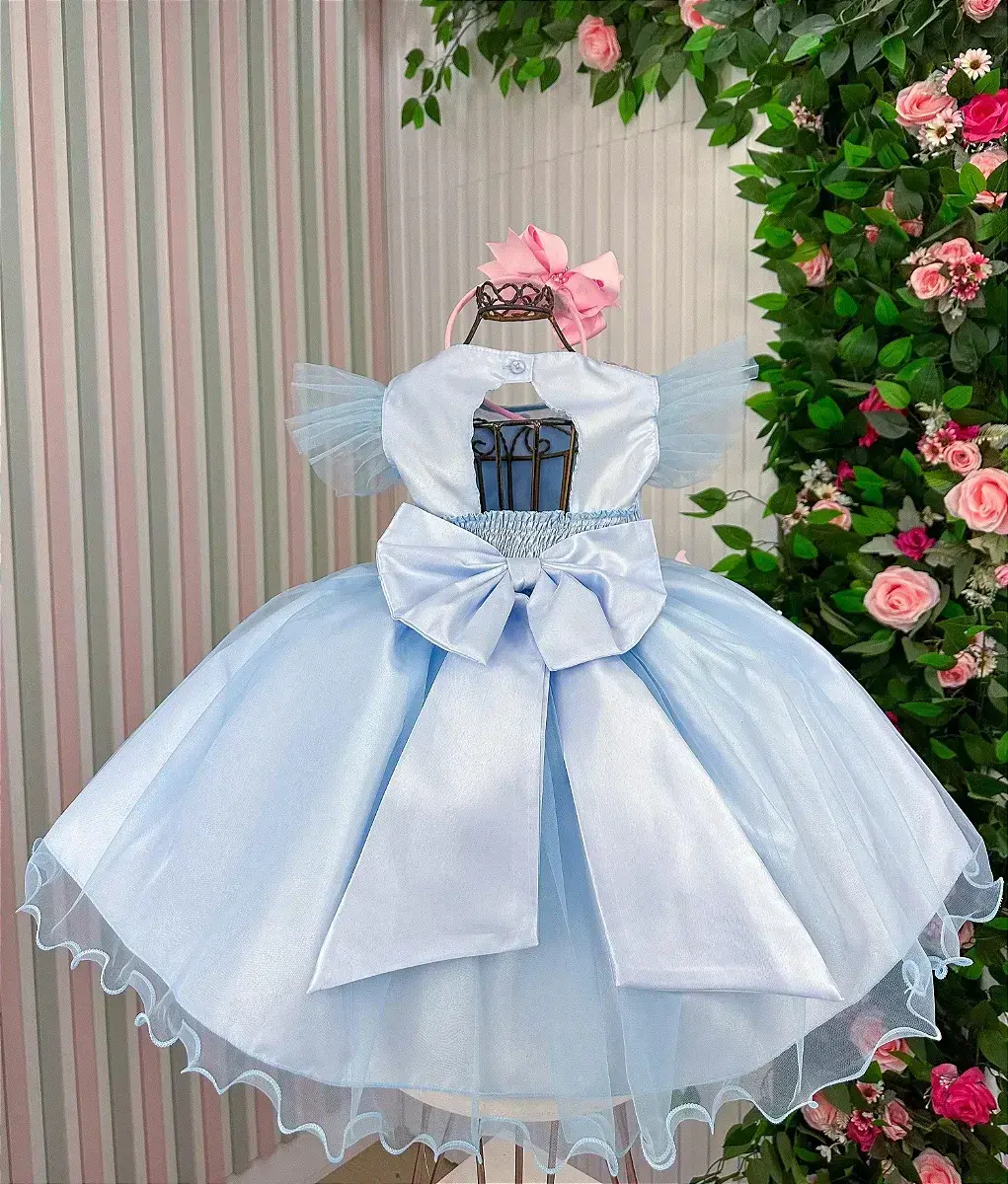 Vestido jardim encantado isis luxinho azul, foto 6