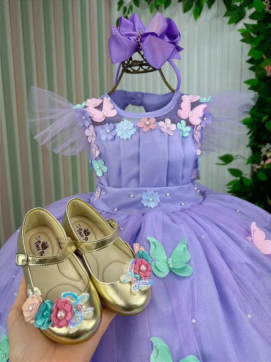 Vestido jardim encantado isis luxinho lilas, foto 5