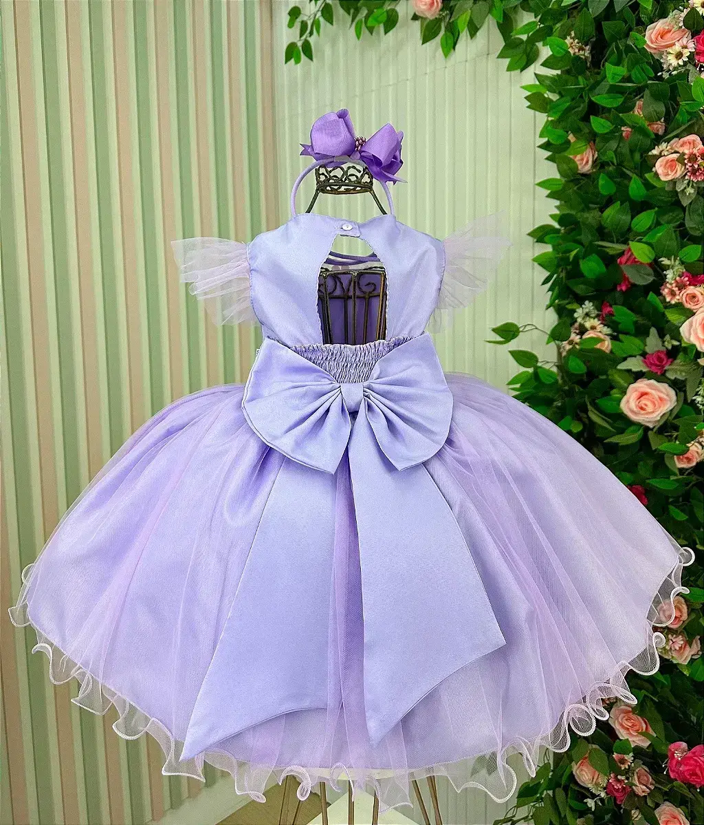 Vestido jardim encantado isis luxinho lilas, foto 6