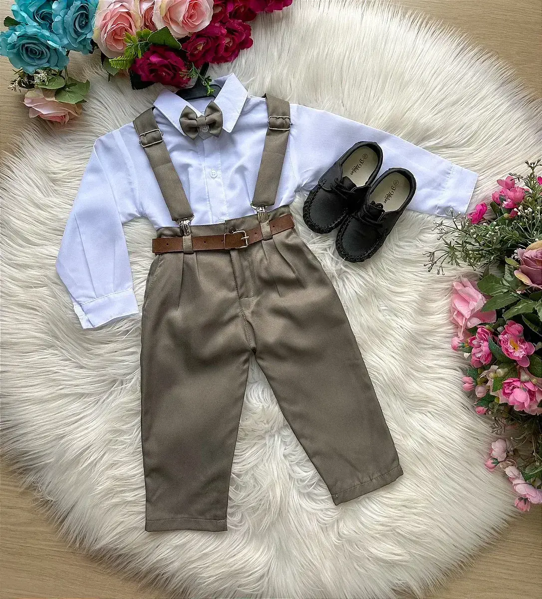 Conjunto leo suspensorio verde militar