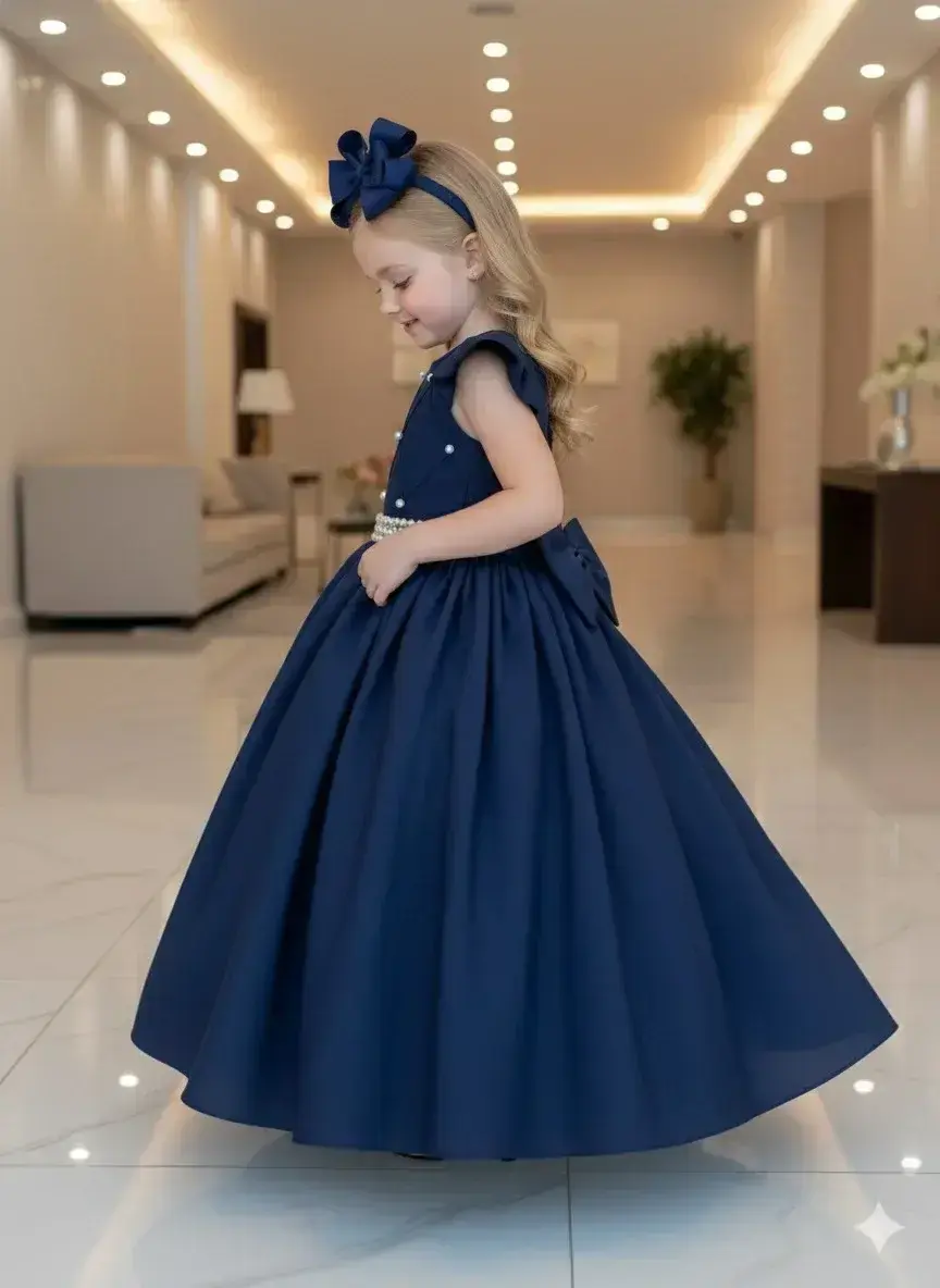 Vestido ariane longo azul marinho, foto 4