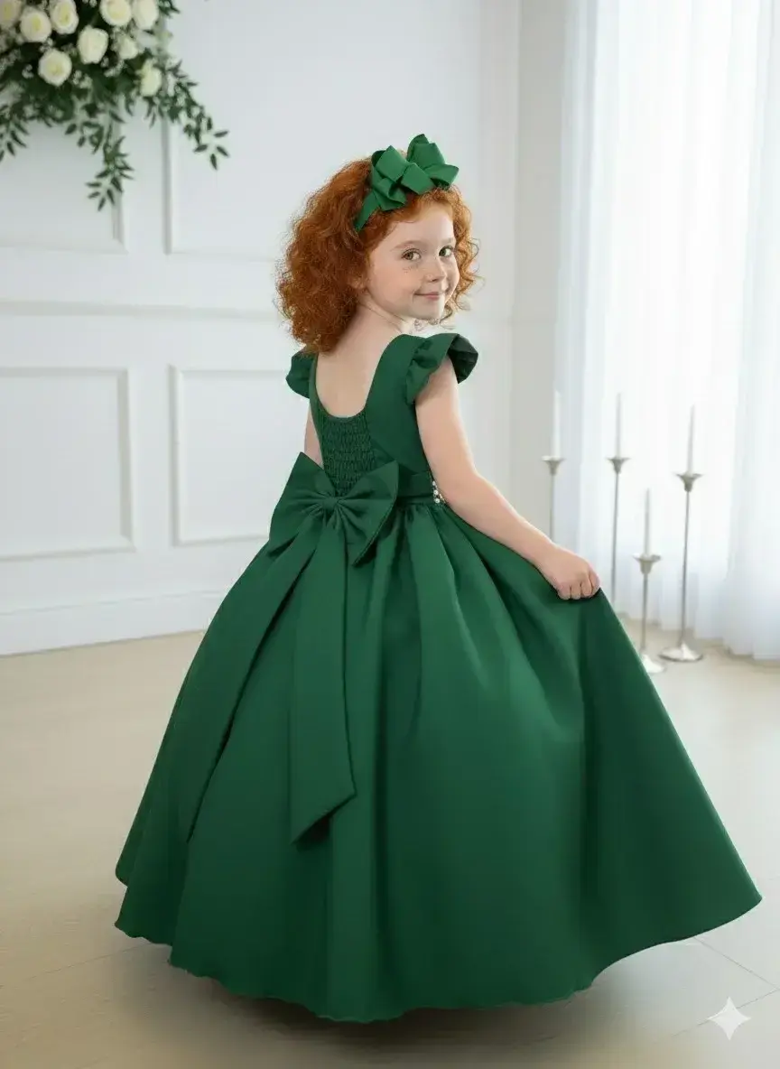 Vestido ariane longo verde esmeralda, foto 6