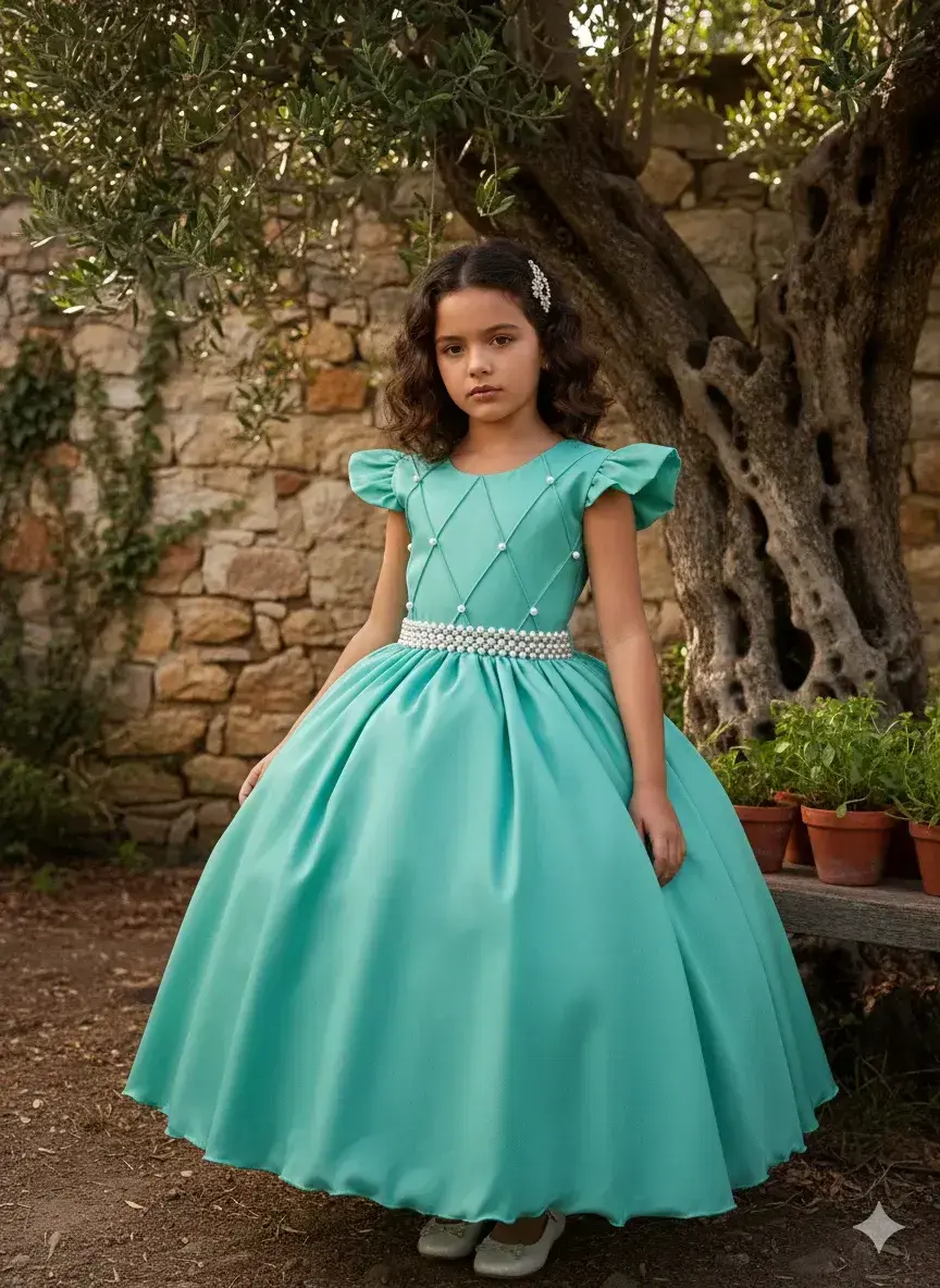 Vestido ariane longo verde menta, foto 2