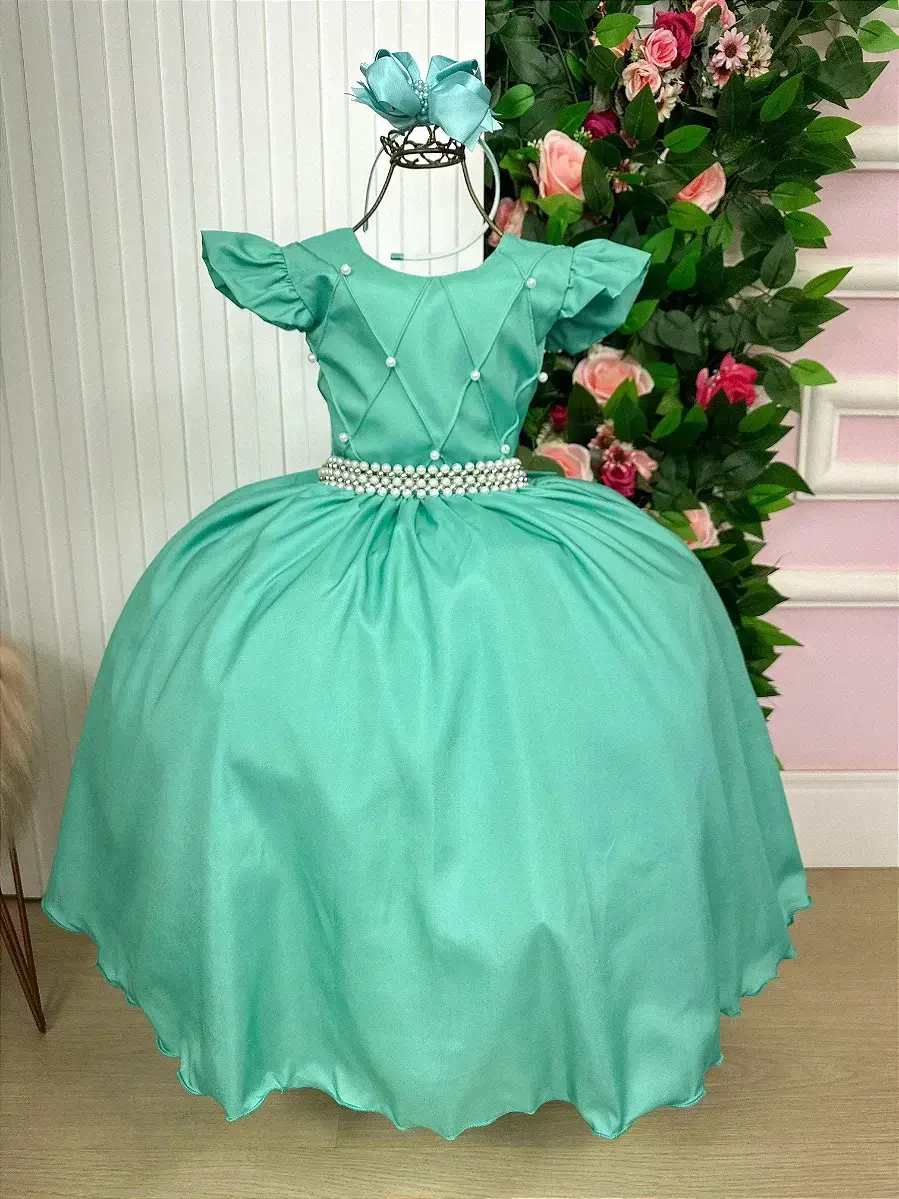 Vestido ariane longo verde menta, foto 5