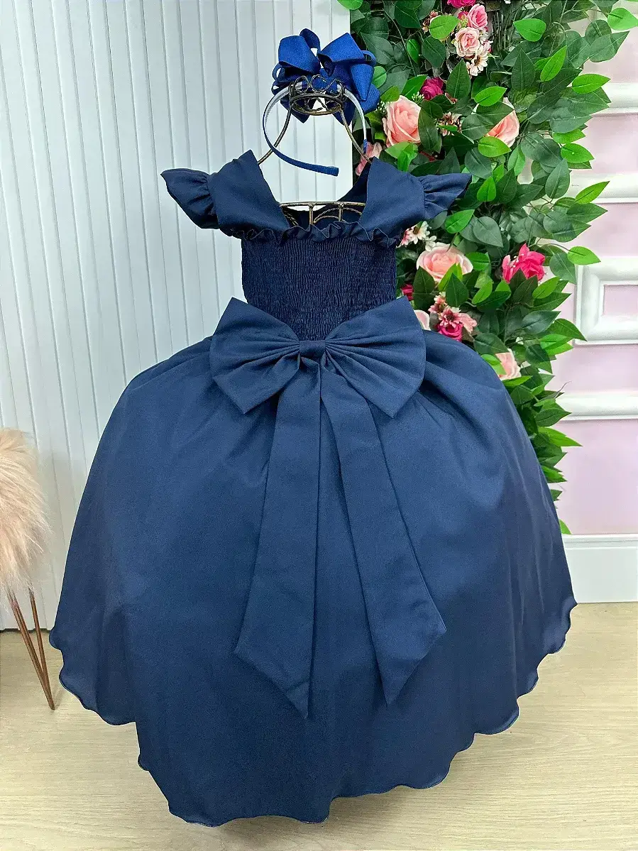 Vestido ariane longo azul marinho, foto 8