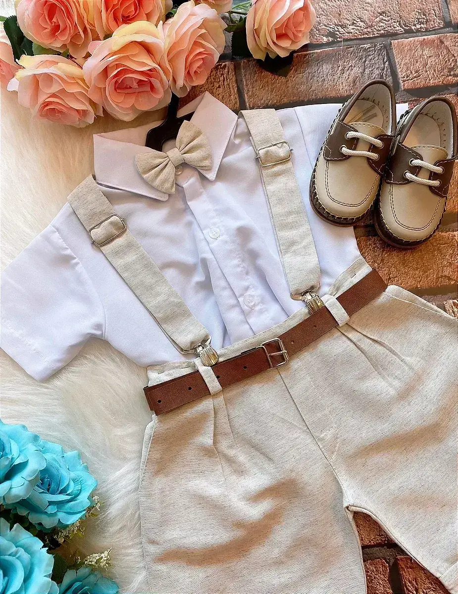 Conjunto social linho shorts, foto 3