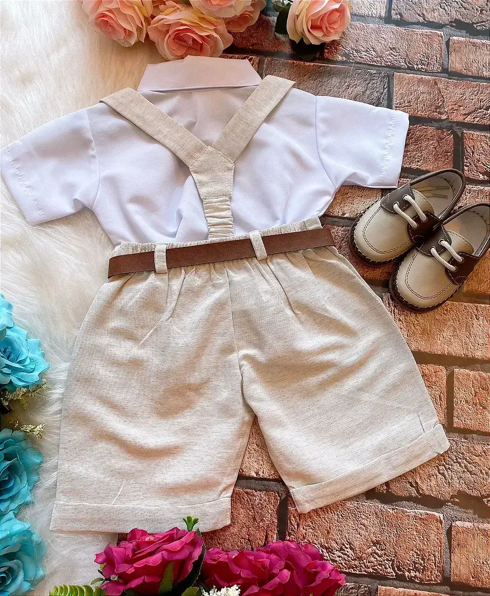 Conjunto social linho shorts, foto 4