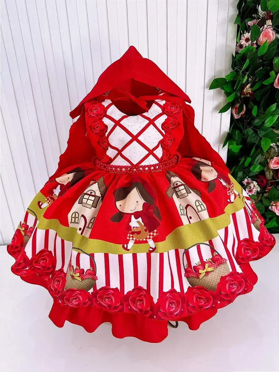 Vestido chapeuzinho vermelho