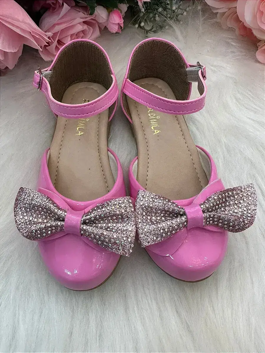 Sapatilha brilho rosa chiclete