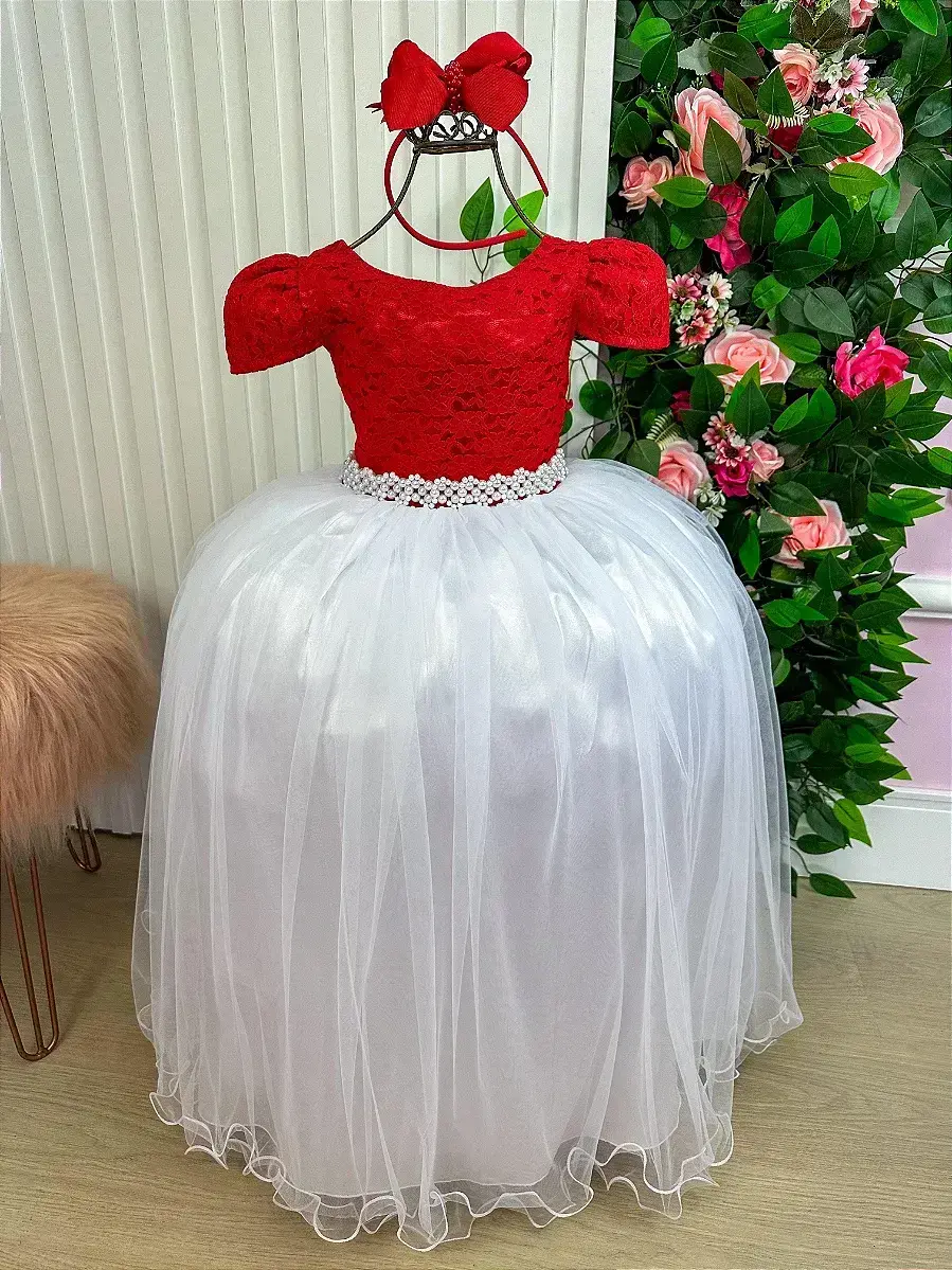 Vestido longo mari peito vermelho, foto 2