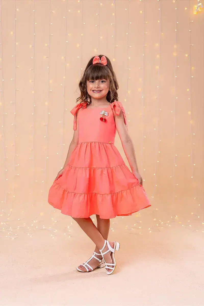 Vestido rosa neon cerejinha, foto 2