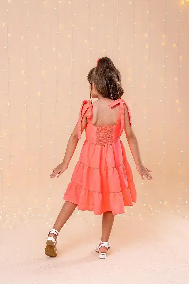 Vestido rosa neon cerejinha, foto 4