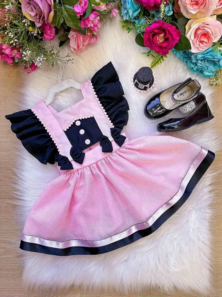 Vestido mundo bita rosa preto, foto 2