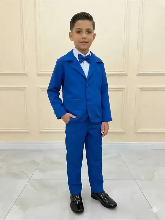 Conjunto social jorge terno azul royal