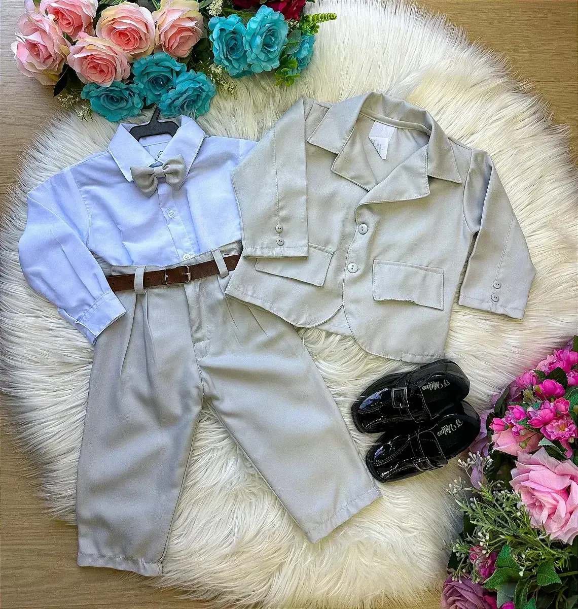 Conjunto social gabriel terno blaizer cinza claro, foto 2