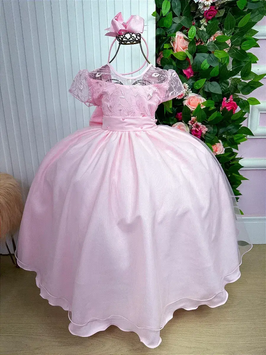 Vestido mariza longo rosa