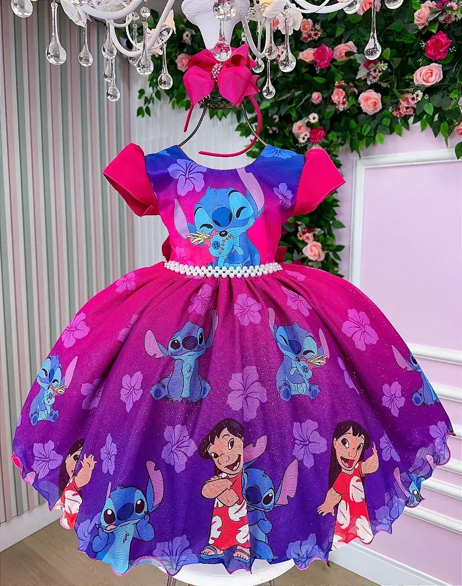 Vestido festa Lilo Stitch