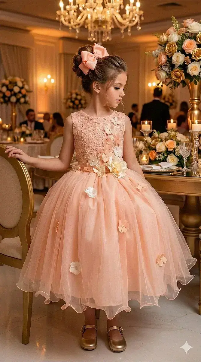Vestido regata flores pessego, foto 2