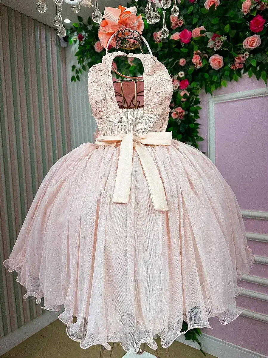 Vestido regata flores pessego, foto 8