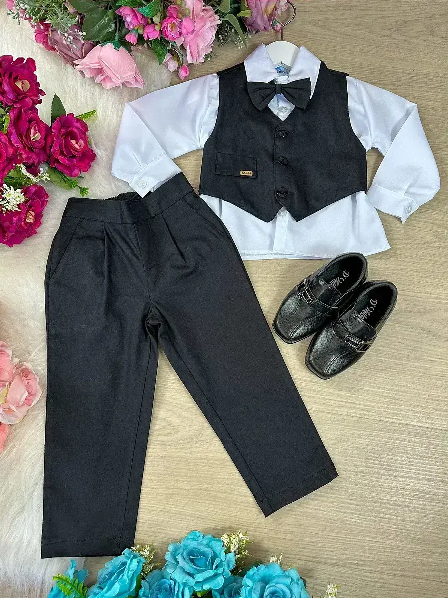 Conjunto social preto colete, foto 2