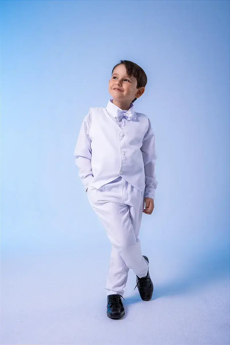 Conjunto social leonardo colete branco, foto 6