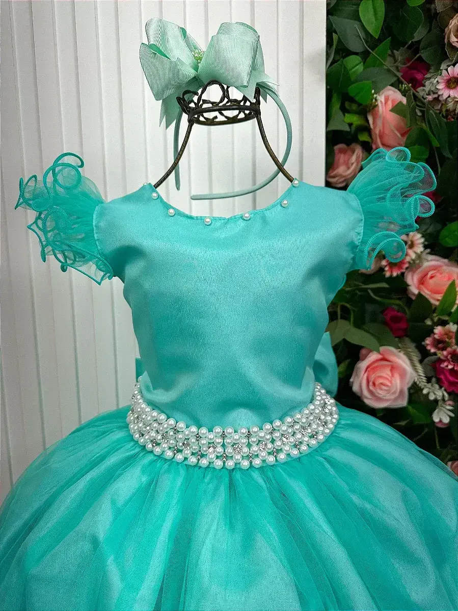 Vestido longo verde tiffany, foto 6
