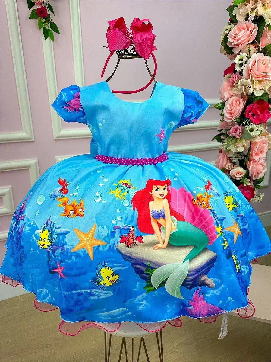 Vestido festa Ariel sereia