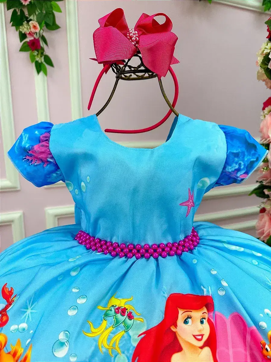 Vestido festa Ariel sereia, foto 2