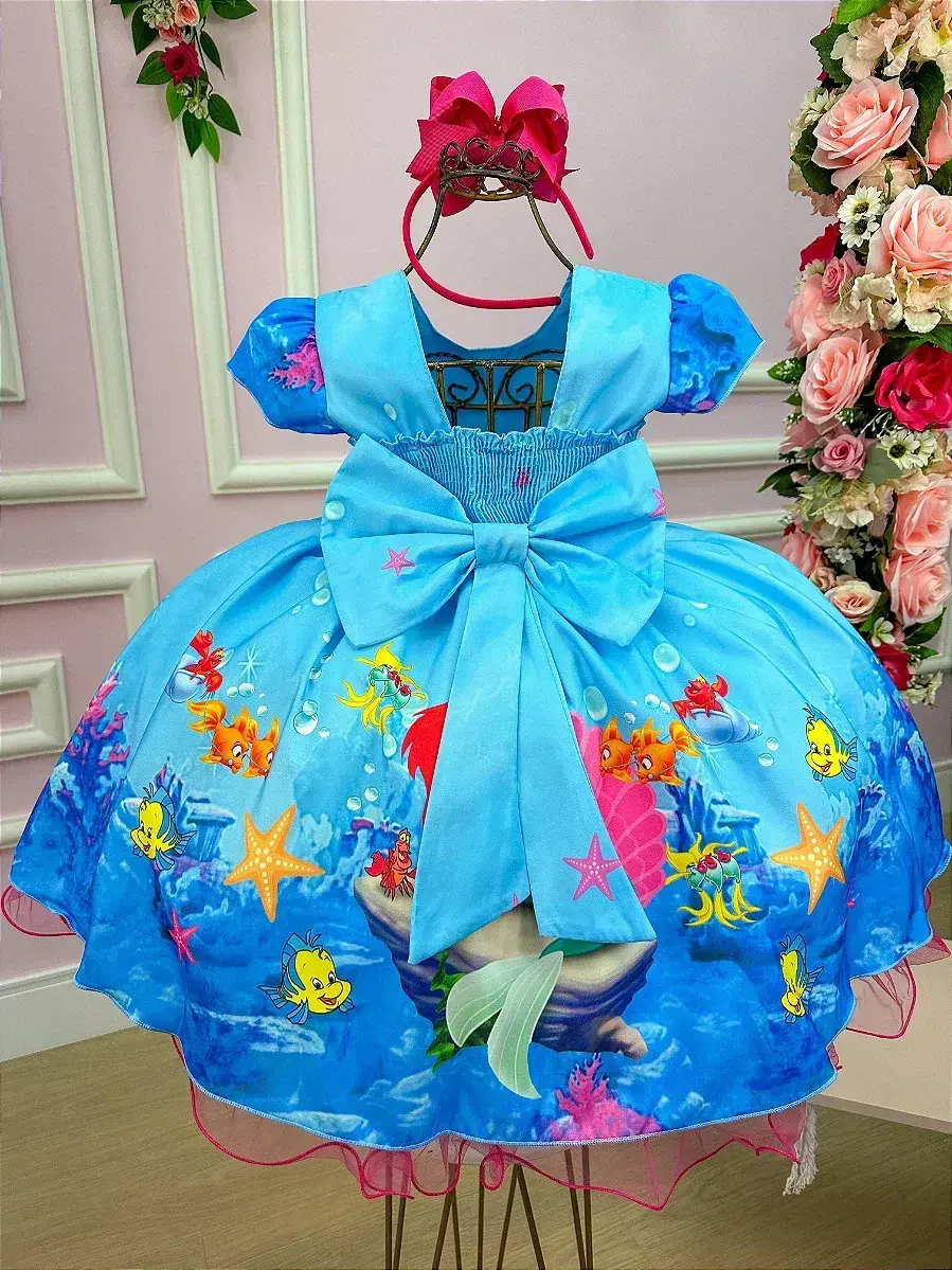 Vestido festa Ariel sereia, foto 3