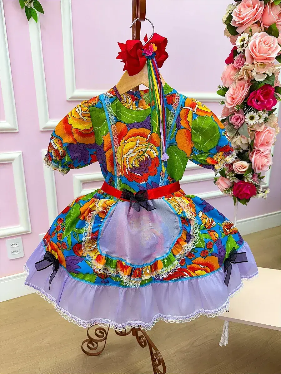 Vestido junino sem short madalena