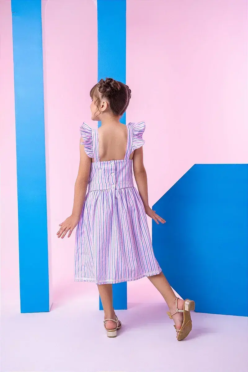 Vestido celine lilas listrado, foto 4