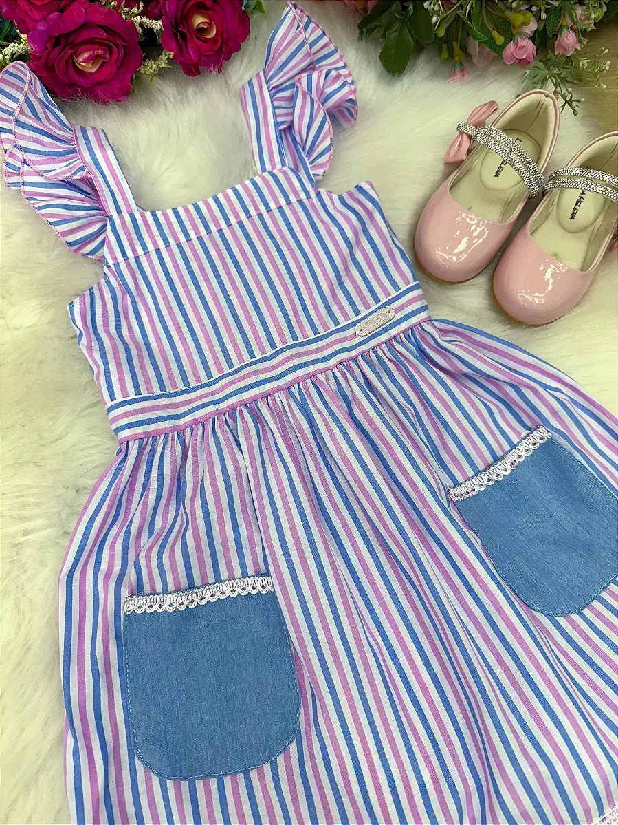 Vestido celine lilas listrado, foto 6