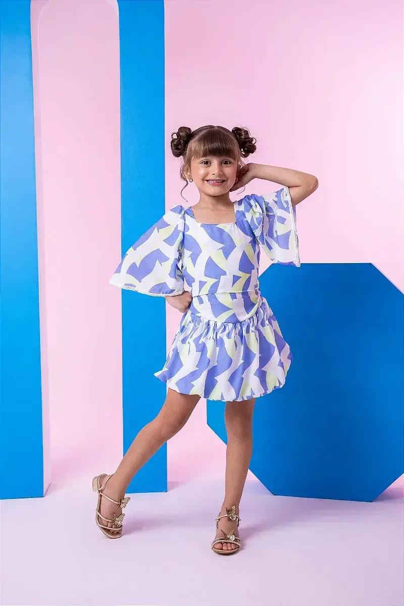 Conjunto azul verde