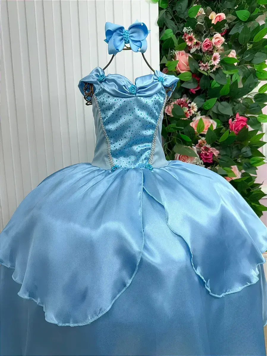 Fantasia longa princesa azul, foto 4