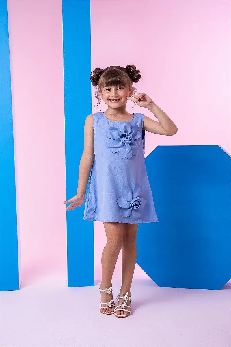 Vestido jojo flor azul, foto 2