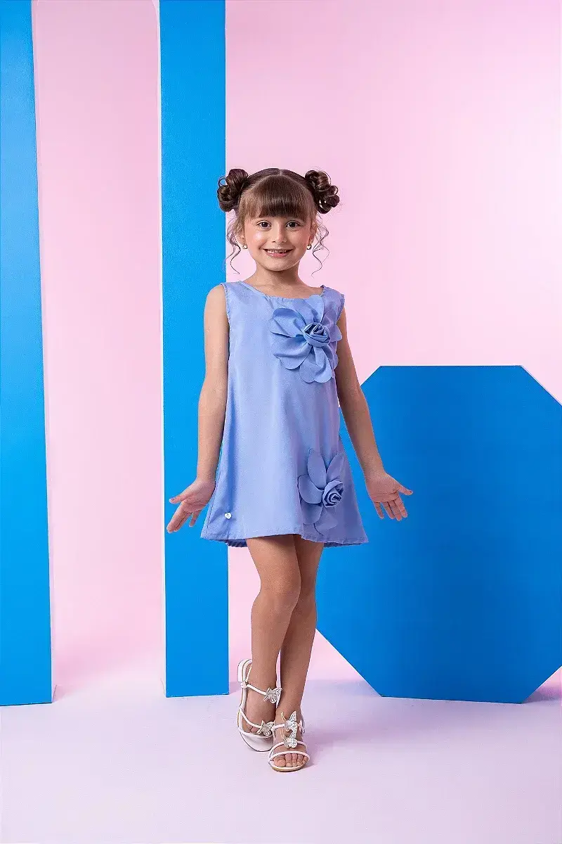 Vestido jojo flor azul, foto 4