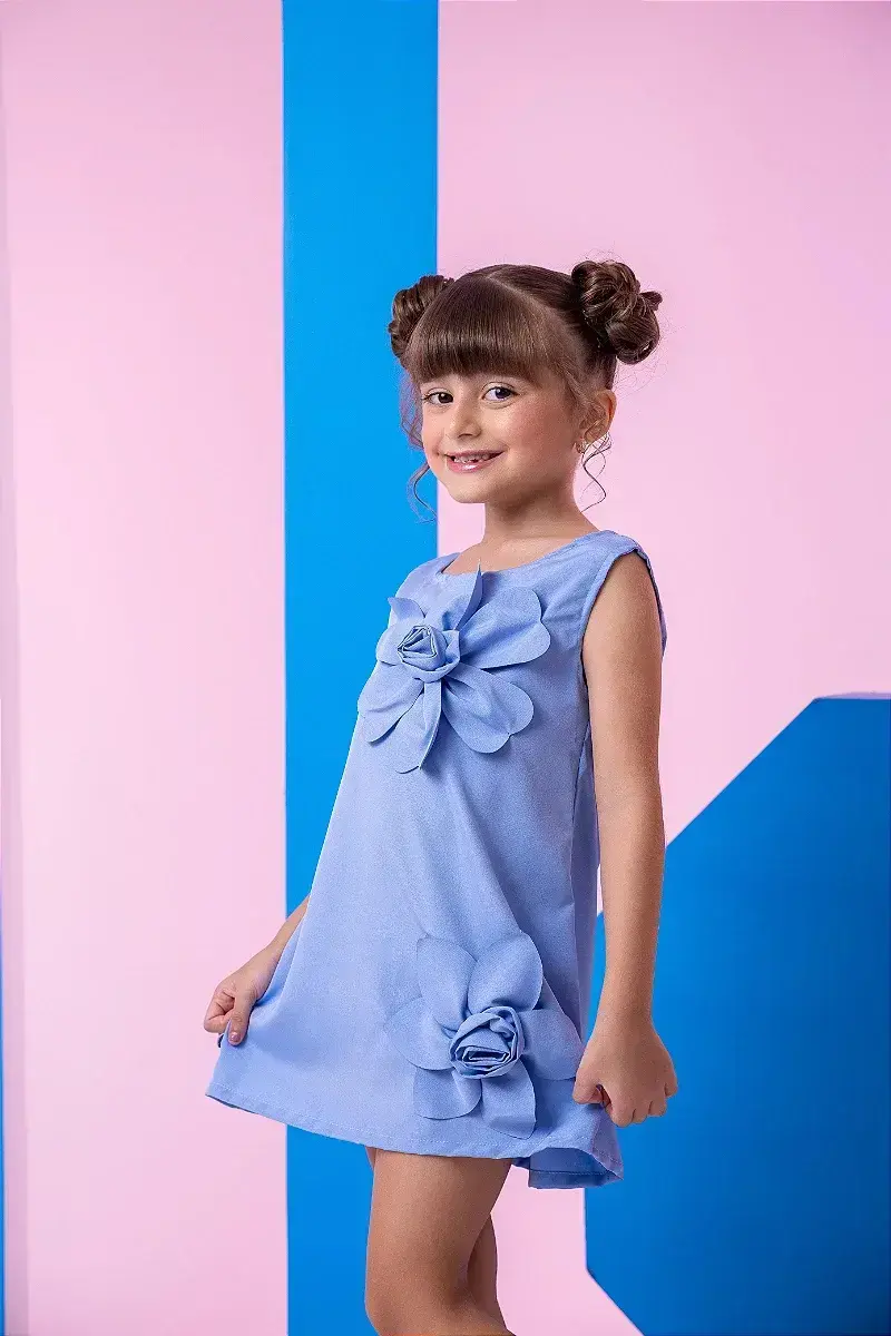 Vestido jojo flor azul, foto 5