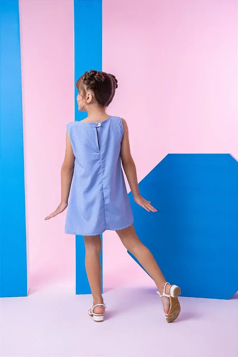 Vestido jojo flor azul, foto 6
