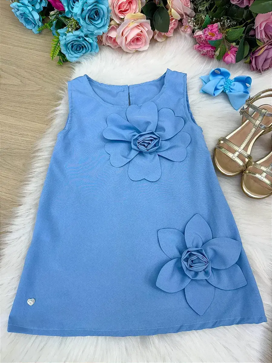 Vestido jojo flor azul, foto 8