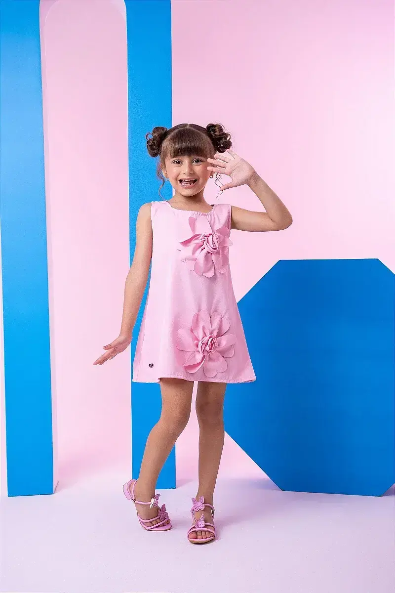 Vestido jojo flor rosa, foto 3