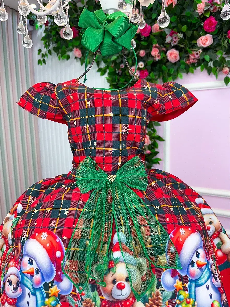 Vestido magia de Natal vermelho, foto 4