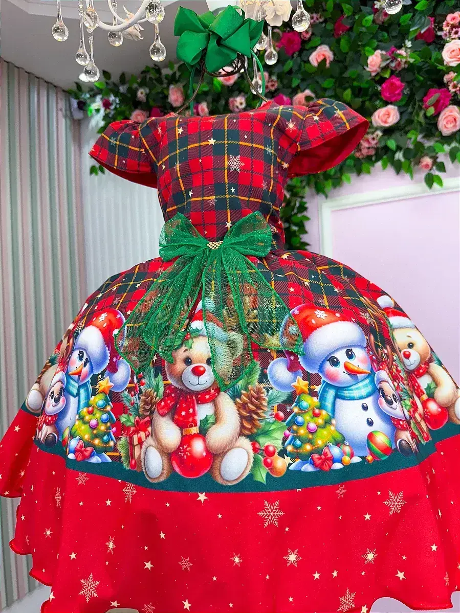 Vestido magia de Natal vermelho, foto 5