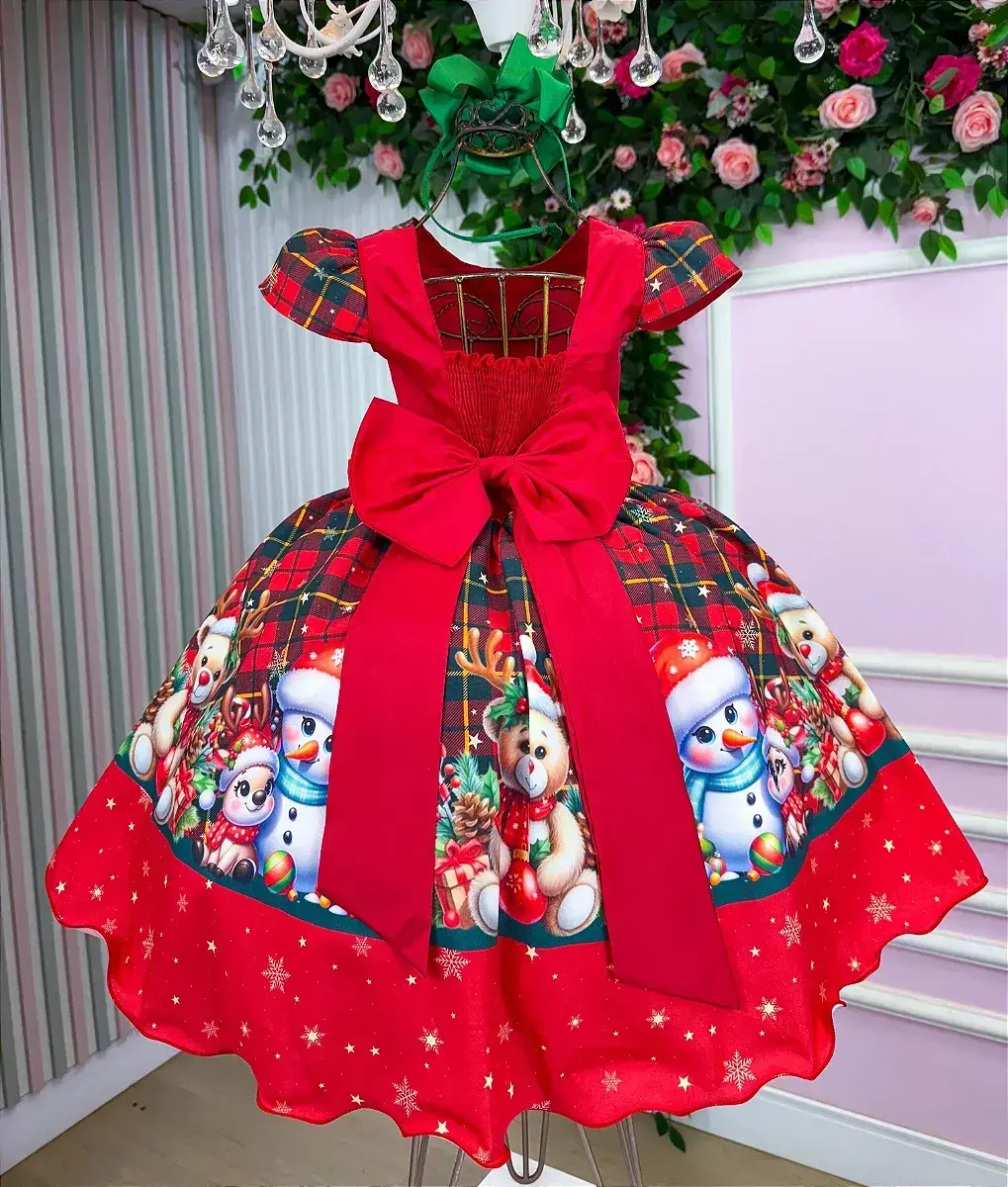 Vestido magia de Natal vermelho, foto 6