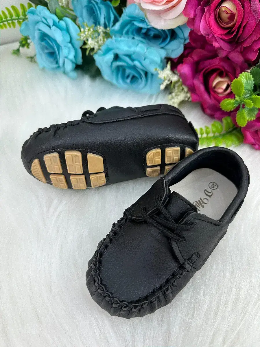 Calçado mocassim preto cadarço, foto 4